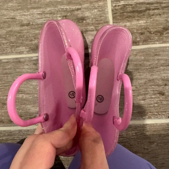 KIDS GIRLS TODDLER PINK GLITTER RAIN BOOT SHOE - Picture 4 of 6